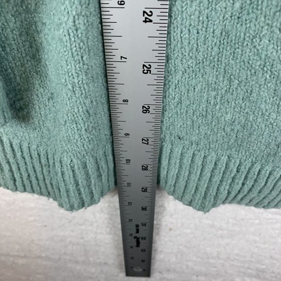 J. Jill Sweater Women's Small Aqua Blue Cotton Wool Long Sleeve Pullover 6569 - Picture 6 of 7